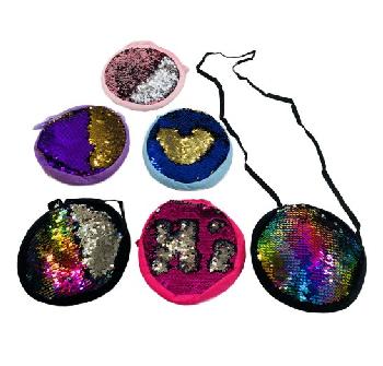 7" Round Reversible Sequin Purse [Crossbody]